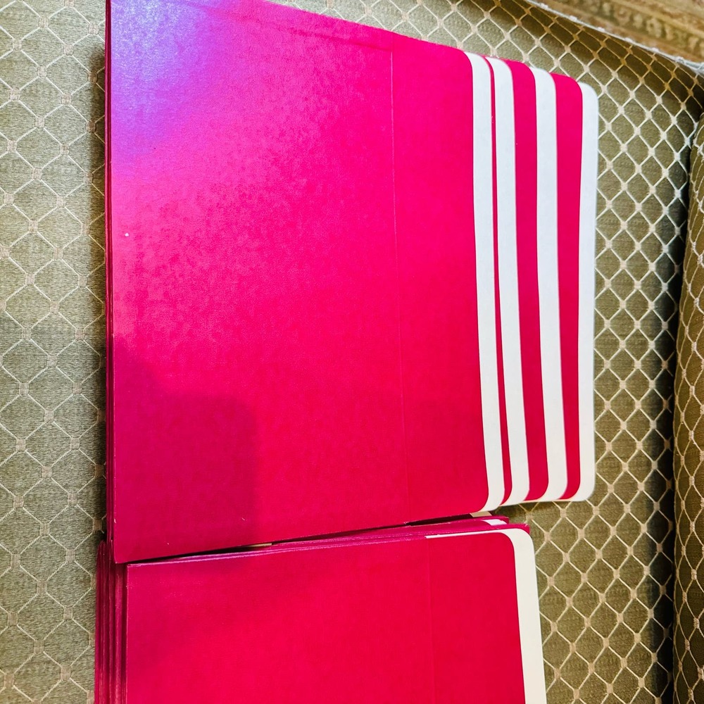 Oxford Expanding Pocket File Folders 1.75" Expansion Red Letter Sz Set of 11 NEW